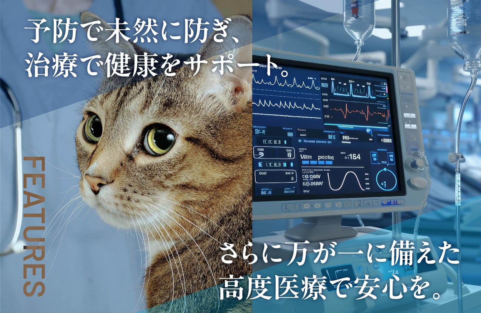 予防で未然に防ぎ、治療で健康をサポート。さらに万が一に備えた高度医療で安心を。